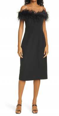 milly elle feather dress
