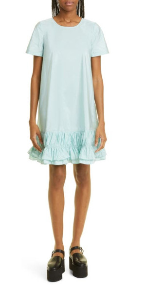 Molly Goddard - Nina Tiered Ruffle Hem Taffeta Shift Dress in Pale Blue at  Nordstrom