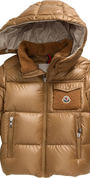 Moncler Kids' Yule Down Jacket in Beige at Nordstrom, Size 10Y