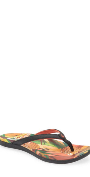 olukai pineapple flip flops