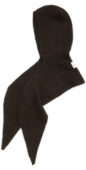 PALOMA WOOL ダークブラウン バラクラバ Paloma Wool - Coucou Wool & Alpaca Blend Rib Balaclava in Brown at