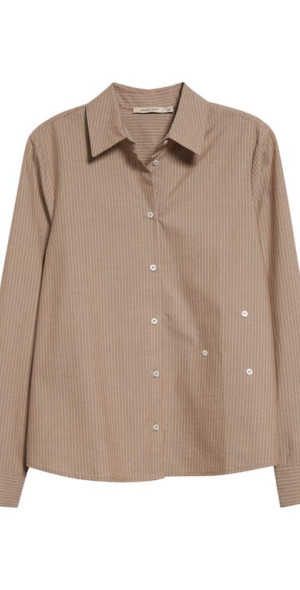 最終値下げPALOMA WOOL ストライプ シャツ Paloma Wool - Donald Stripe Cotton Button-Up Shirt in Brown