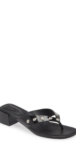 Paloma Wool Snaps II Block Heel Sandal in Black