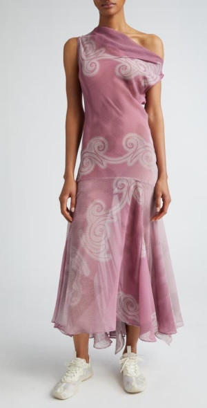 pink drop waist midi dress Yvette Corset Midi Dress