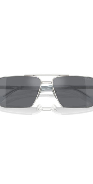 Prada 61mm Rectangular Sunglasses in Silver at Nordstrom