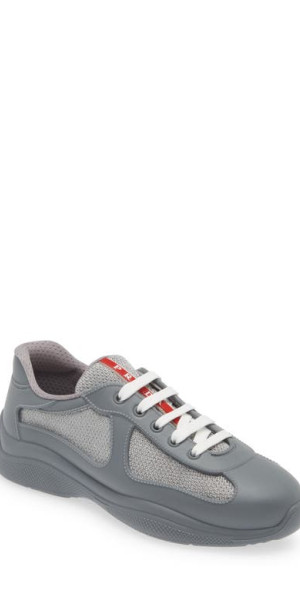 Prada America's Cup Low Top Sneaker in Grey at Nordstrom