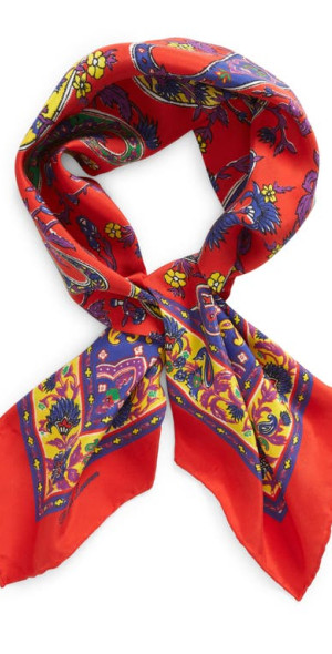 Ralph Lauren Purple Label Choppa Paisley Silk Twilly Scarf in