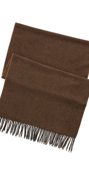 Ralph Lauren Purple Label - Herringbone Cashmere Fringe Scarf in