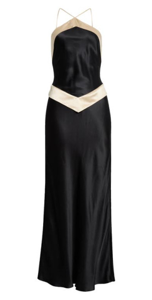 navy blue dress for baby girl Reformation Sabine Linen Backless Maxi Dress main image 0