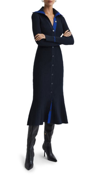 reiss blue dress long sleeve Reiss Dresses