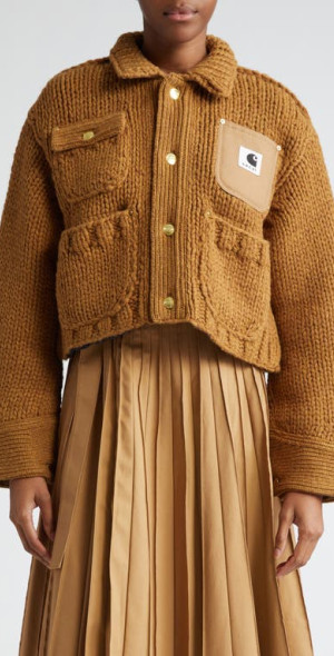 ジャケット・アウター Carhartt sacai Wool Knit Blouson size2 Sacai x Carhartt WIP Duck x Wool Knit Blouson – Riccardi Boston