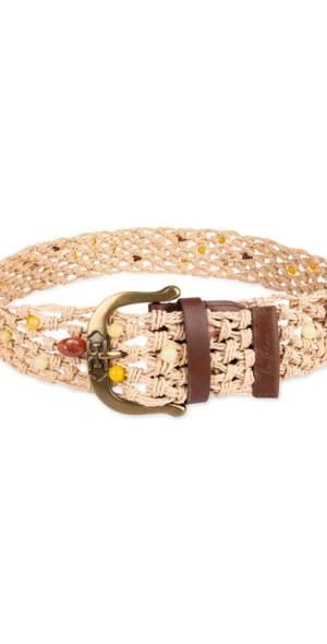 Sam Edelman Bead Raffia Macramé Belt In Natural