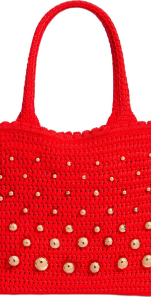 Sandro Studded Crochet Bag