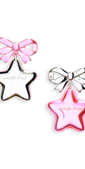 Sandy Liang - Boshi Bow & Star Drop Earrings in Hot Pink at Nordstrom