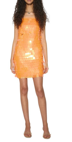 SOMETHING NEW - Dolly Sequin Dress in Exotic Orange at Nordstrom