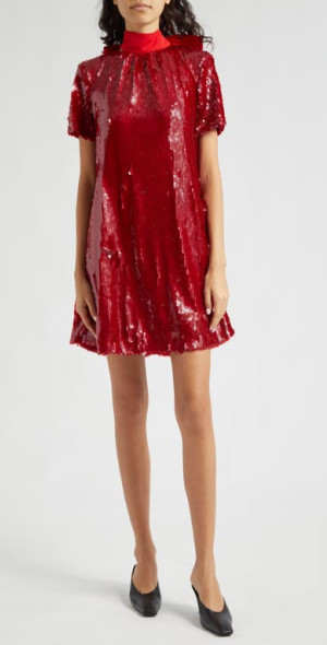 knee length dresses for ladies Staud Le Sable Dress NYC Skyline