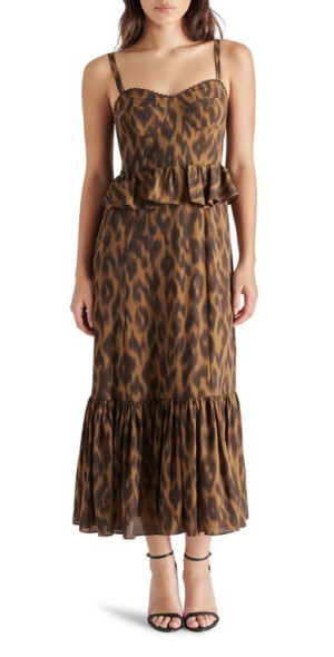 knee length dresses for ladies Steve Madden Lara Floral Halter Tie Dress – Bliss main image 0