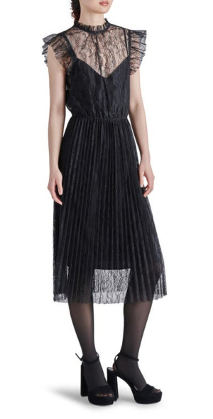 chinese dress ladies Steve Madden Women's Vivienne Mock Neck Lace Dress - Black main image 0
