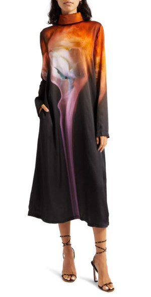 stine goya draped asymmetric midi dress Stine Goya Midi Dress Stine Goya DRAPED ASYMMETRIC MIDI DRESS Maxikjoler Liquid Floral/flerfarvet