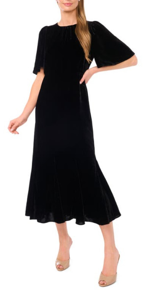 ted baker pleated velvet midi dress Ted Baker Pleated Midi Dress