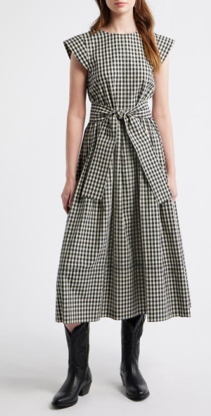 the great midi dress THE Day Break Cotton Midi Dress by THE GREAT. in Blue, Size: Small at Anthropologie