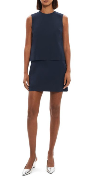 dh new york kaz wool-blend layered midi-dress dH New York KAZ Sweater Dress Combo  Details Direct