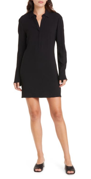 theory black dress long sleeve Theory