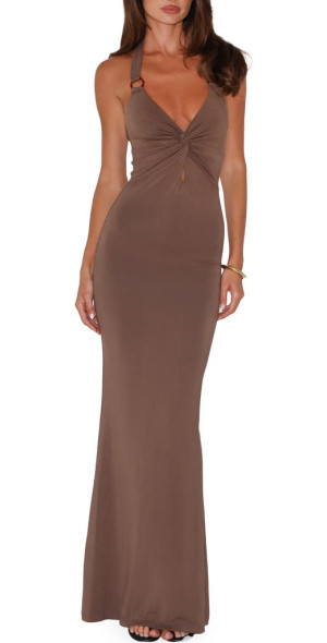 Tiger Mist - Zeneva Twist Front Maxi Dress