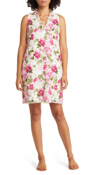Tommy Bahama - Heavenly Blooms Floral Linen Shift Dress in Petal Pink Tommy Bahama - Heavenly Blooms Floral Linen Shift Dress in Petal Pink