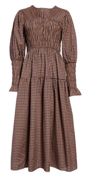 knee length dresses for ladies Rent Topshop Textured Check Bust Cup Midi Dress In Lime main image 1