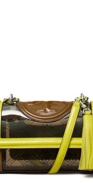 Tory Burch Fleming Small Clear Convertible Shoulder Stadium Bag - Main Image