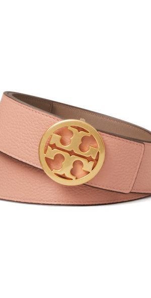 Tory Burch - Reversible Leather Belt in Pink Moon /Clam  display picture 2