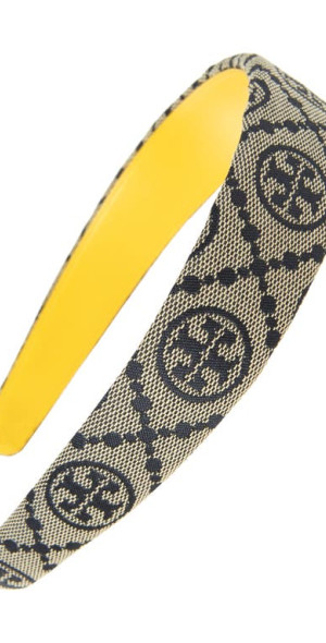 Tory Burch - T Monogram Logo Headband in Tory Navy display picture 1