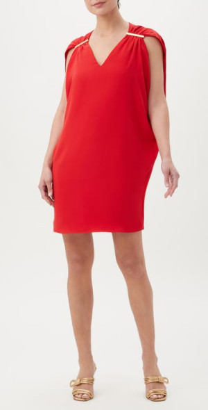 Trina Turk Kanpeki V-Neck Shift Dress