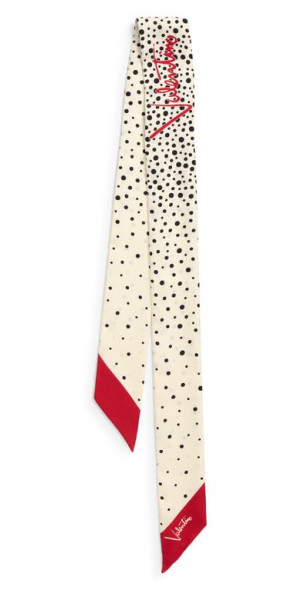 Valentino Garavani Little Stars Print Silk Skinny Scarf