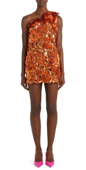 knee length dresses for ladies Valentino Garavani Sequin embellished mini dress – Luisa World
