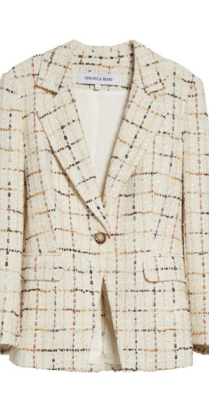 Veronica Beard - Healy Check Tweed Dickey Jacket
