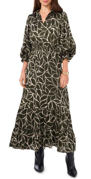 vince camuto green floral dress The Effortless Edit