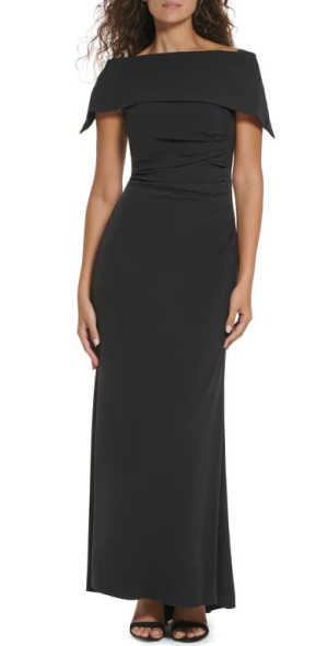 vince camuto black off the shoulder dress Vince Camuto Black Off The shoulder long flutter sleeve Dress Size XL