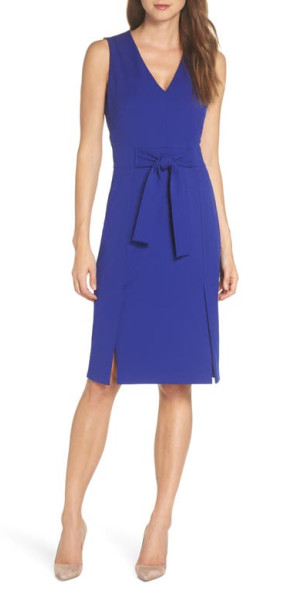 Purple Scuba Crepe Sheath Dress Vince Camuto Vince Camuto Dresses