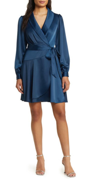 vince camuto satin dress Vince Camuto Draped Satin Gown by Vince Camuto