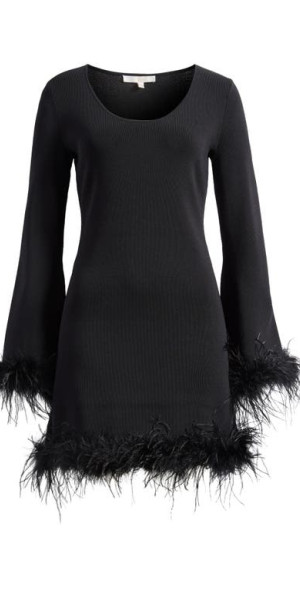 chinese dress ladies JULIANNA BLACK SILK SATIN DRAPED SLEEVES DRESS | CULT MIA main image 1