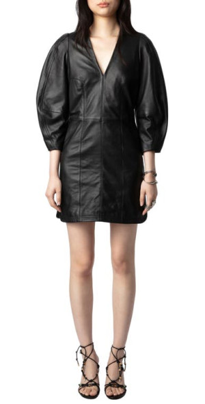 nordstrom black leather dress Women's Black Dresses