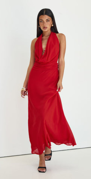 knee length dresses for ladies About A Girl Maxi Dress Chocolate