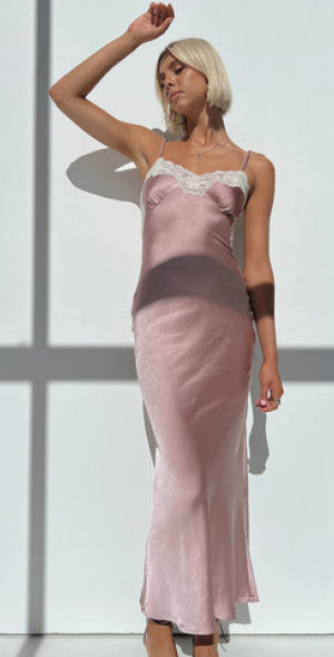 chinese dress ladies Emily Maxi Dress Pink Floral