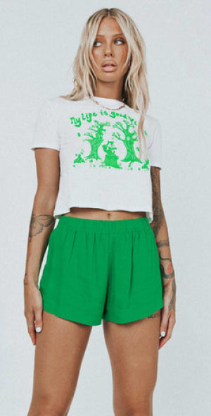 Princess Polly Beach House Shorts Green