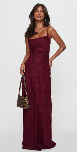 open lace back dress Odyssa Halter Maxi Dress Purple main image 1