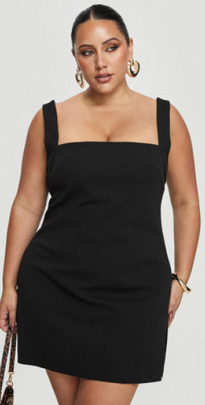 Princess Polly Curve - Bombshell Mini Dress Black Curve