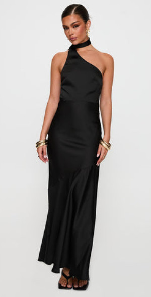 Princess Polly - Elixaire Scarf Maxi Dress Black