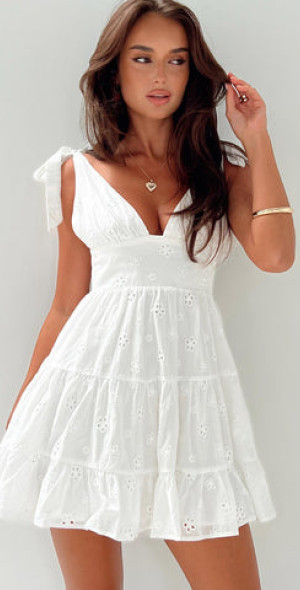 galvis mini dress white Galvis Mini Dress White
